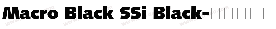 Macro Black SSi Black字体转换